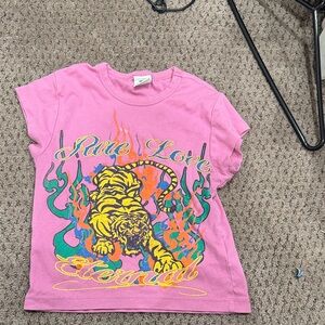 Urban Outfitters Pink Graphic Crop Top